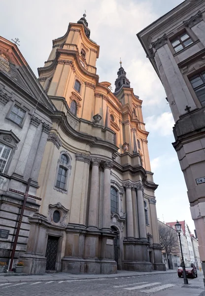 Gamla medeltidskyrka i legnica Polen — Stockfoto