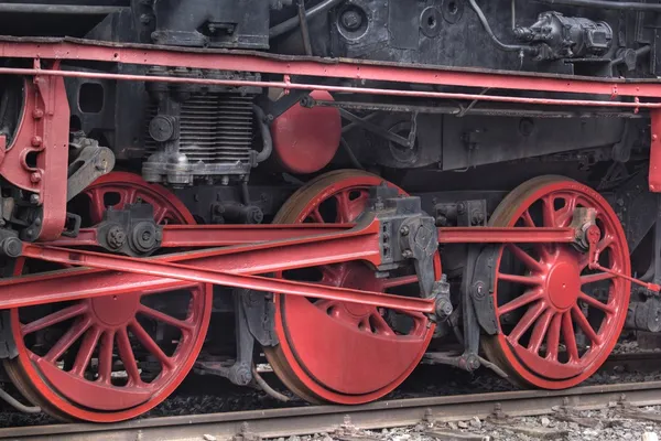 De details van de stoomlocomotief — Stockfoto