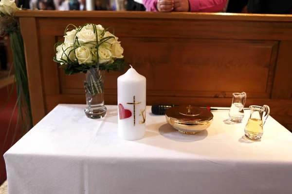 Holy candles at the communion — Stock Photo, Image