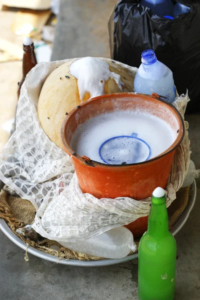 Halterungen für Palmwein — Stockfoto