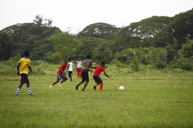 Eğitim sırasında Afrika Futbol Takımı