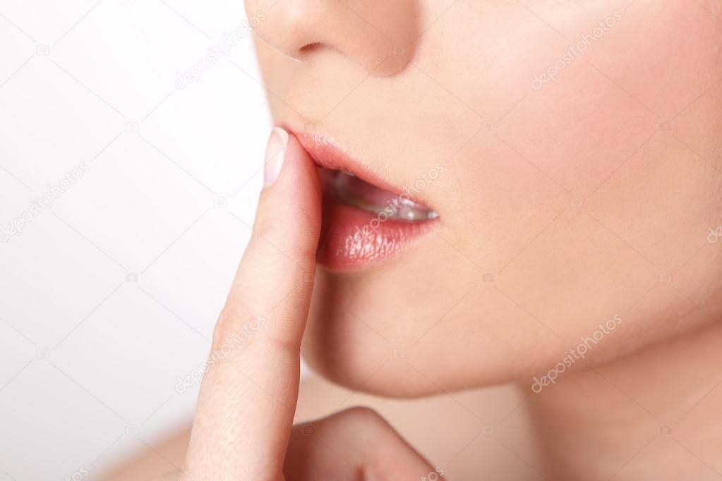 Lips of a young woman