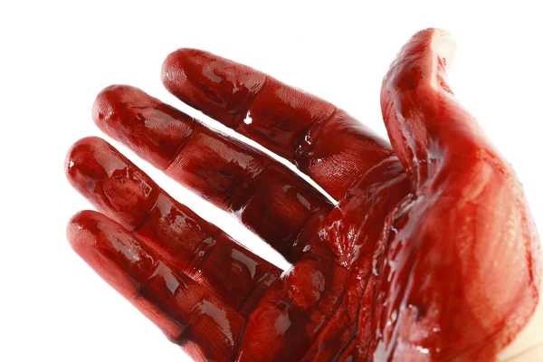 Blodiga hand — Stockfoto
