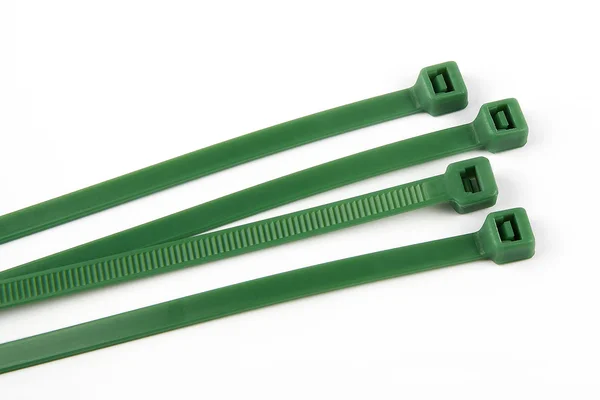 Cable ties in green — Stock Photo, Image