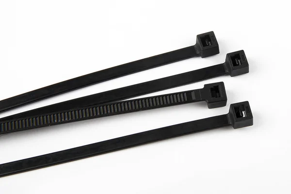 Cable ties in black — Stock Photo, Image
