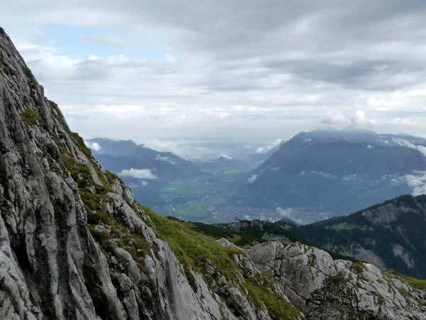 Blick Von Der Alpspitze Garmisch Partenkirchen Bayern Deutschland Sommer — Stockfoto
