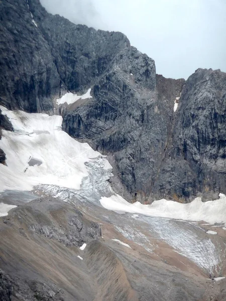 Gletsjer Hoellentalferner Bij Alpspitze Ferrata Garmisch Partenkirchen Beieren Duitsland — Stockfoto
