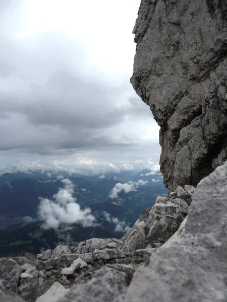 Alpspitze Montagna Ferrata Garmisch Partenkirchen Baviera Germania Estate — Foto Stock