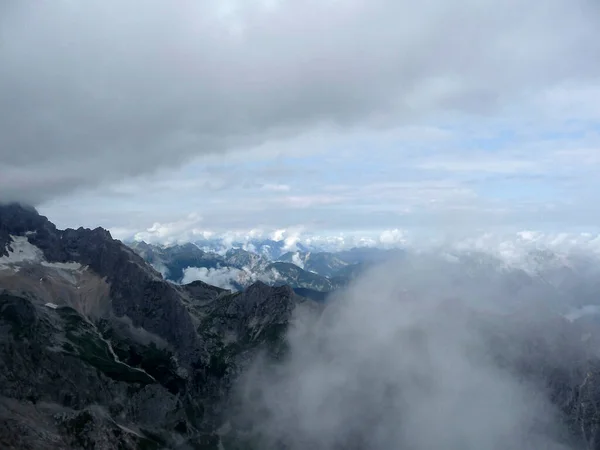 Panorama Montanhoso Montanha Alpspitze Ferrata Garmisch Partenkirchen Baviera Alemanha Verão — Fotografia de Stock