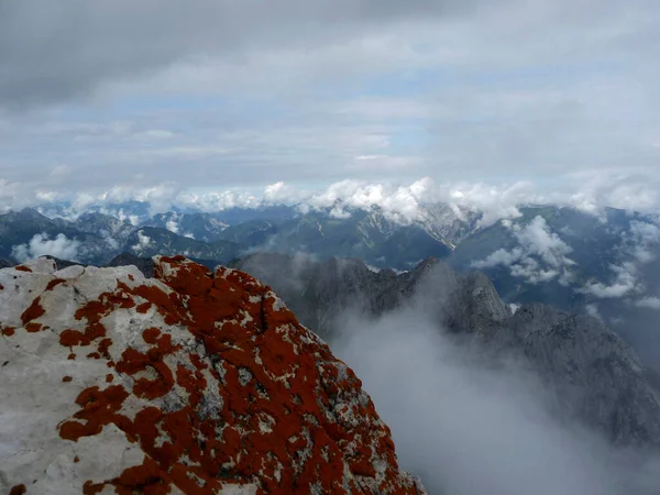 Vista Desde Montaña Alpspitze Garmisch Partenkirchen Baviera Alemania Verano —  Fotos de Stock