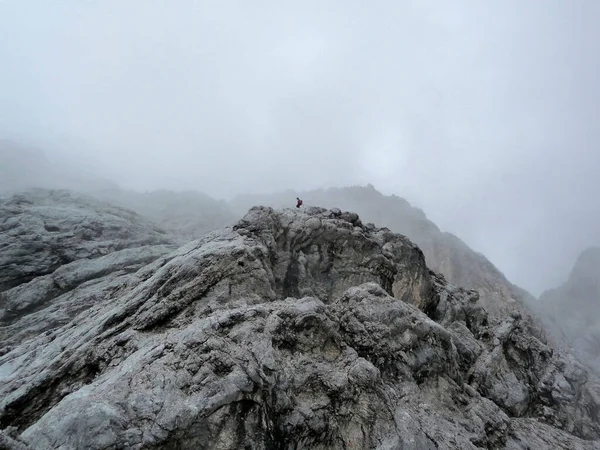 Mountain Alpspitze Ferrata Garmisch Partenkirchen Baviera Alemanha Verão — Fotografia de Stock