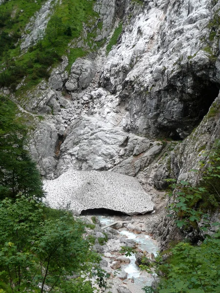 Canyon Hoellentalklamm Garmisch Baviera Alemanha — Fotografia de Stock