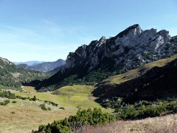 Passeio Montanha Até Montanha Auerspitze Ruchenkopfe Baviera Alemanha — Fotografia de Stock