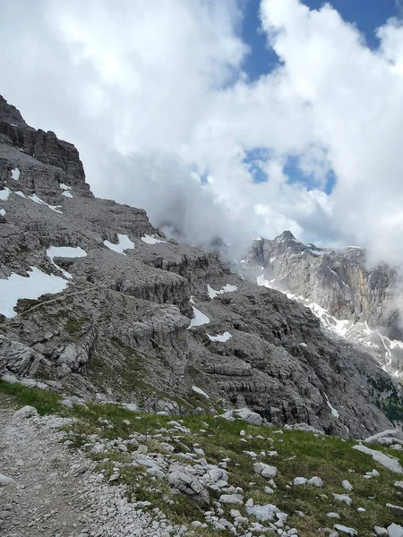 Bocchette Bergstur Brenta Dolomiter Italien Sommaren — Stockfoto
