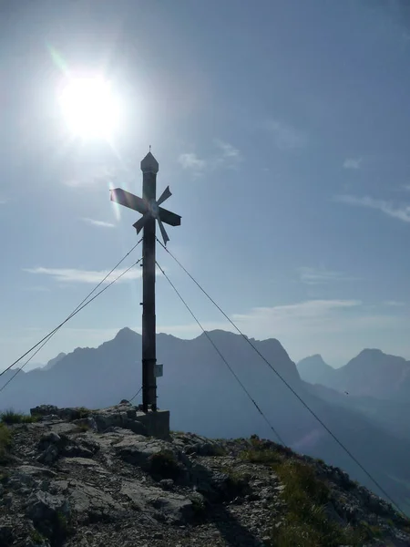 Sommet Croix Upsspitze Daniel Montagne Ammergau Alpes Tyrol Autriche — Photo