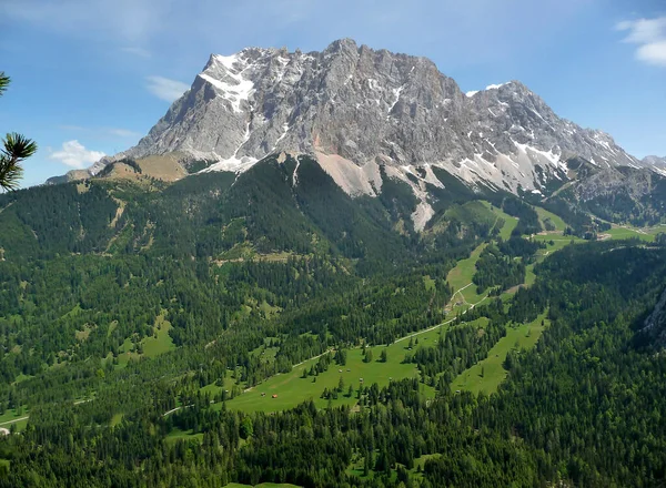 Ορεινό Πανόραμα Του Βουνού Zugspitze Τιρόλο Αυστρία — Φωτογραφία Αρχείου