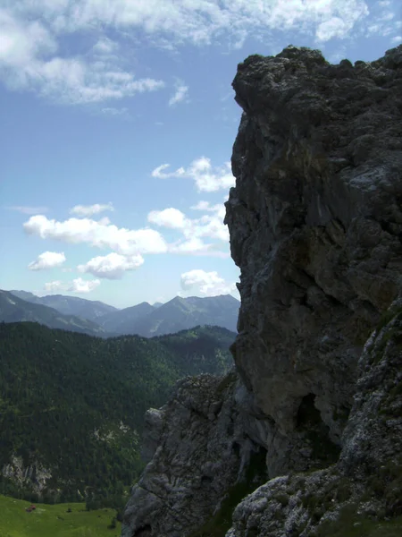 Passeio Montanha Guffert Montanha Tirol Áustria Primavera — Fotografia de Stock