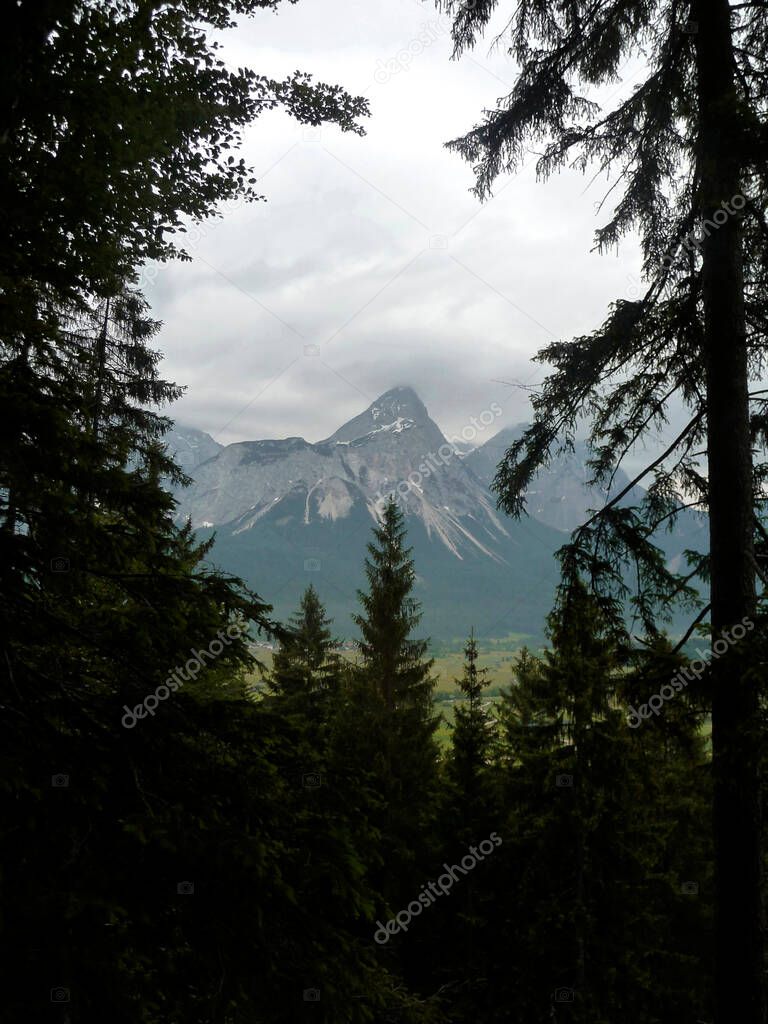 Ehrwalder Sonnenspitze mountain in Tyrol, Austria in summertime