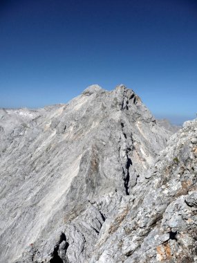 Yaz zamanı Almanya 'nın Bavyera eyaletinde Jubilaeumsgrat tepesinde dağ yürüyüşü turu