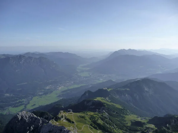 Randonnée Montagne Sur Crête Jubilaeumsgrat Bavière Allemagne Été — Photo