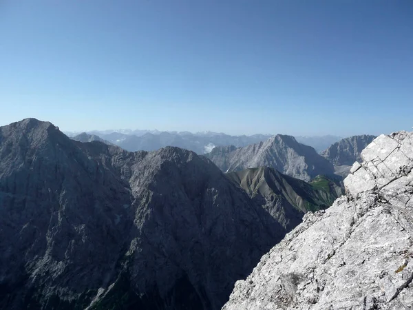 Bergwanderung Auf Dem Jubilaeumsgrat Bayern Deutschland Sommer — Stockfoto