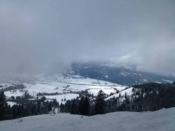 Winter Bergtour Ins Hornle Gebirge Bayern Deutschland — Stockfoto