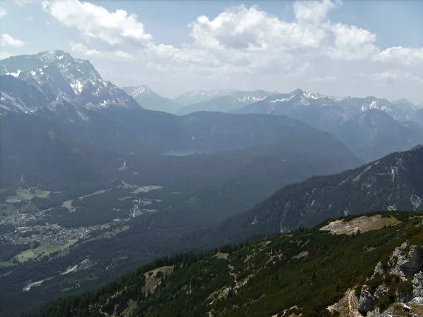 Randonnée Montagne Sur Kramerspitz Bavière Allemagne Printemps — Photo