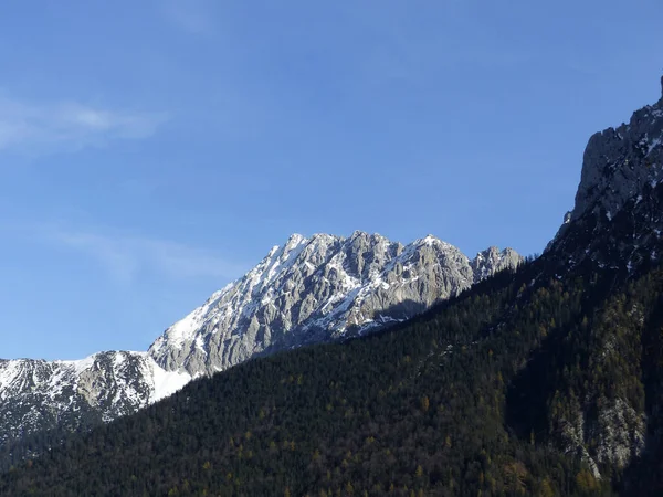 Passeio Inverno Até Montanha Hoher Kranzberg Karwendel Baviera Alemanha — Fotografia de Stock