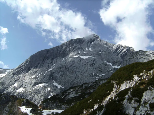 Mountain Alpspitze Garmisch Partenkirchen Baviera Germania Primavera — Foto Stock