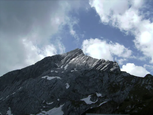 Horské Alpspitze Garmisch Partenkirchen Bavorsko Německo Jaře — Stock fotografie