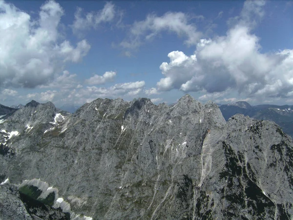 Panorama Górska Alpspitze Ferrata Garmisch Partenkirchen Bawaria Niemcy Wiosną — Zdjęcie stockowe