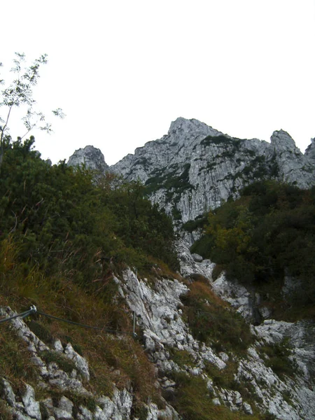 Баварию Германию Осенью Скалолазанию Через Феррату — стоковое фото