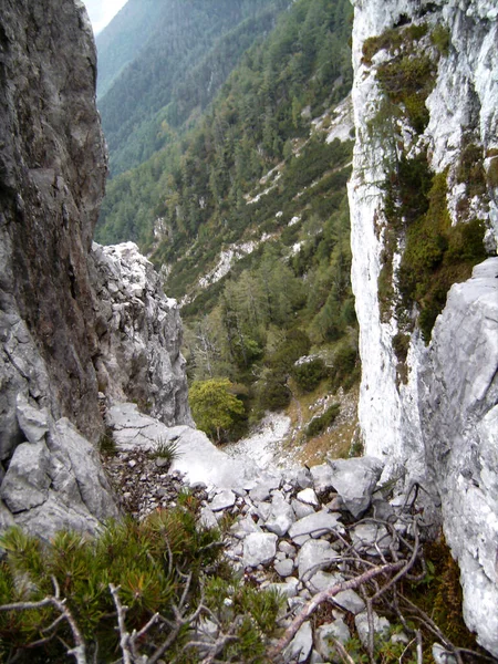 Piding Vía Ferrata Climbing Route Chiemgau Bavaria Alemania Otoño — Foto de Stock