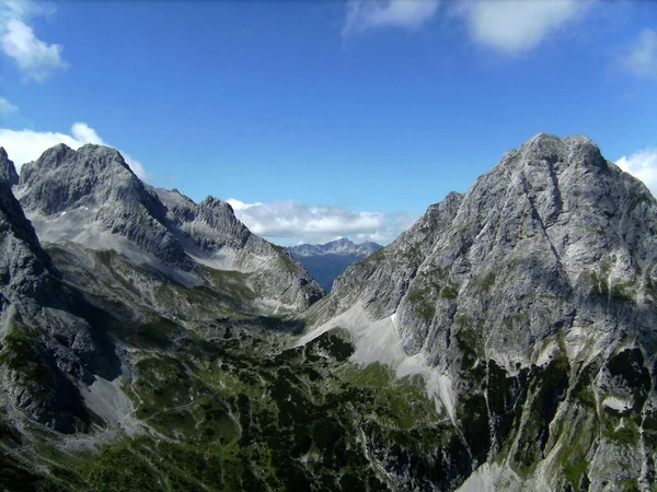 Ferrata Alto Lago Montanha Seebensee Montanha Tajakopf Tirol Áustria Verão — Fotografia de Stock