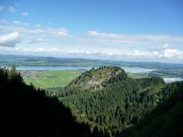 Bergspanorama Från Tegelberg Bayern Tyskland — Stockfoto