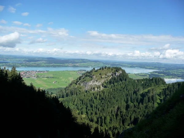 Panorama Montano Dalla Montagna Tegelberg Baviera Germania — Foto Stock