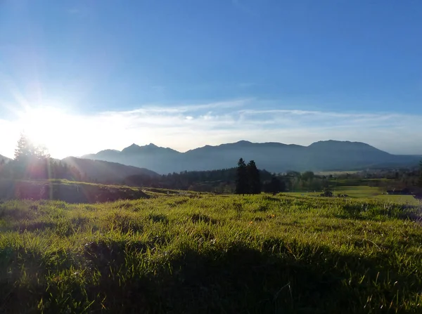 Tour Montagna Alla Montagna Osterfeuerkopf Baviera Germania — Foto Stock