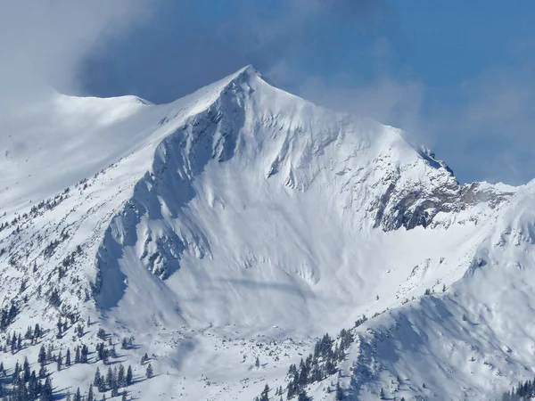 Wycieczka Zimowa Pendling Mountain Tyrol Austria — Zdjęcie stockowe