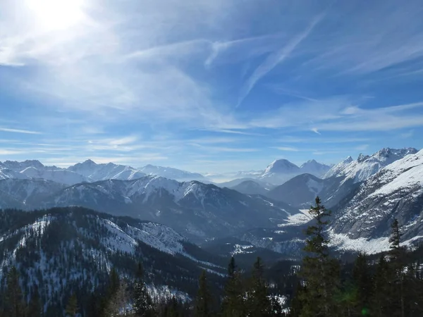 Escursione Invernale Alla Montagna Pleisenspitze Tirolo Austria — Foto Stock