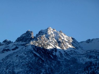 Hoher Frassen dağına kış yürüyüşü turu, Raggal, Avusturya