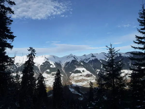 Excursión Invierno Montaña Hoher Frassen Raggal Austria — Foto de Stock