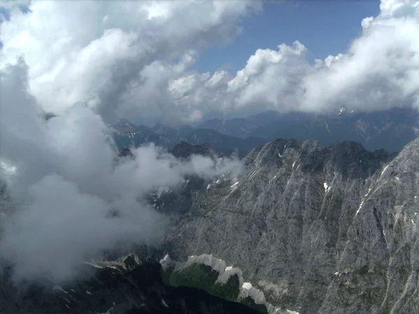 Alpspitze Ferrata Garmisch Partenkirchen Bavière Allemagne Printemps — Photo