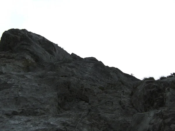 Piding Ferrata Klättringsrutt Chiemgau Bayern Tyskland Hösten — Stockfoto