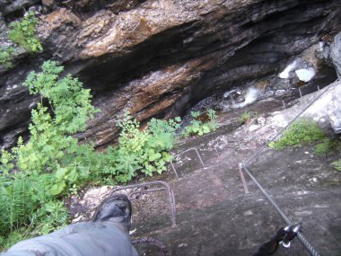 Postalmklamm kanonu, Salzburg 'daki ferrata yoluyla, Avusturya Salzkammergut, Avusturya