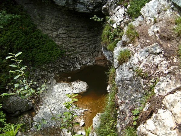 Καταρράκτης Στο Postalmklamm Canon Ferrata Στο Σάλτσμπουργκ Austrian Salzkammergut Αυστρία — Φωτογραφία Αρχείου