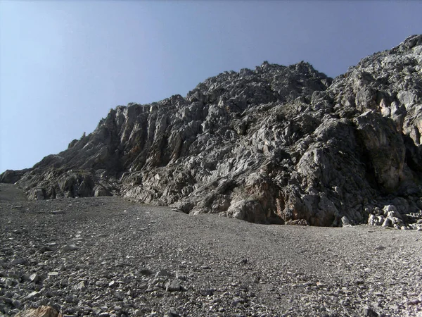 Ferrata Magas Hegyi Seebensee Tajakopf Hegy Tirol Ausztria Nyáron — Stock Fotó