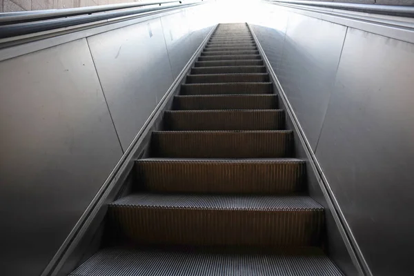 Empty Stairway Escalator Subway Station — Stock Photo, Image