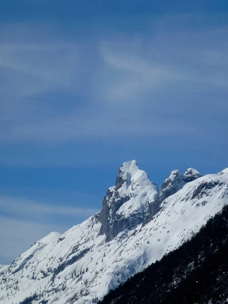 Wycieczka Zimowa Góry Pleisenspitze Tyrol Austria — Zdjęcie stockowe