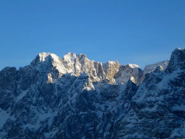 Зимний Поход Гору Плейзенкирхен Тироль Австрия — стоковое фото