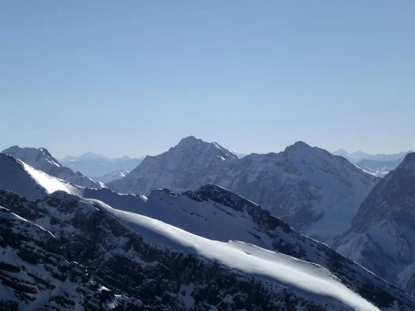 Passeio Caminhada Inverno Pela Montanha Pleisenspitze Tirol Áustria — Fotografia de Stock